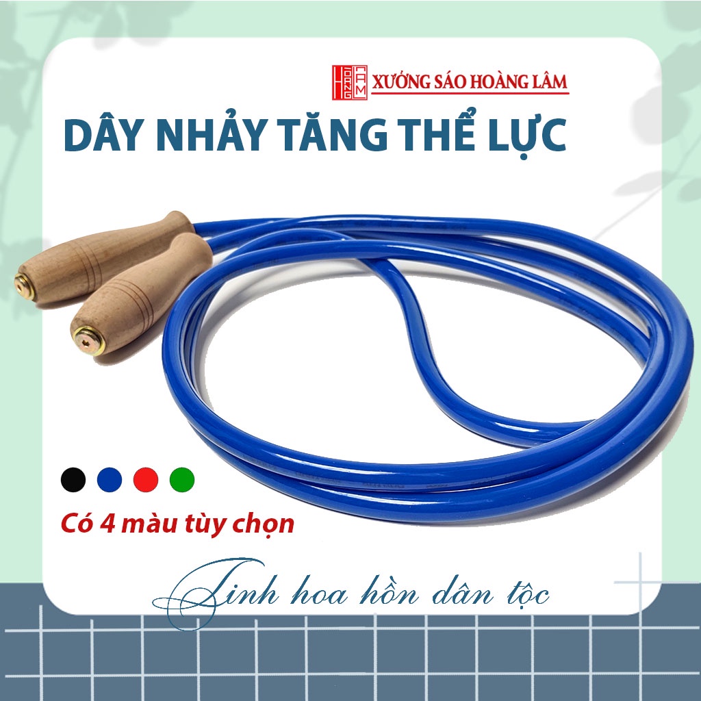 Dây Nhảy thể lực võ thuật Boxing, muay Thái... dài 2.8m, dây nhảy tập thể dục giảm cân tập Gym cán gỗ cao cấp siêu bền