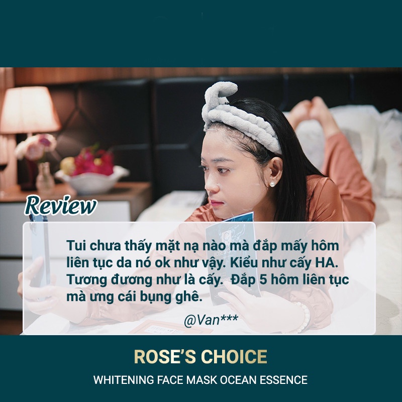 Mặt nạ dưỡng trắng da cao cấp Rose's Choice nhập khẩu từ Úc hộp 5 miếng Rosa Bonita