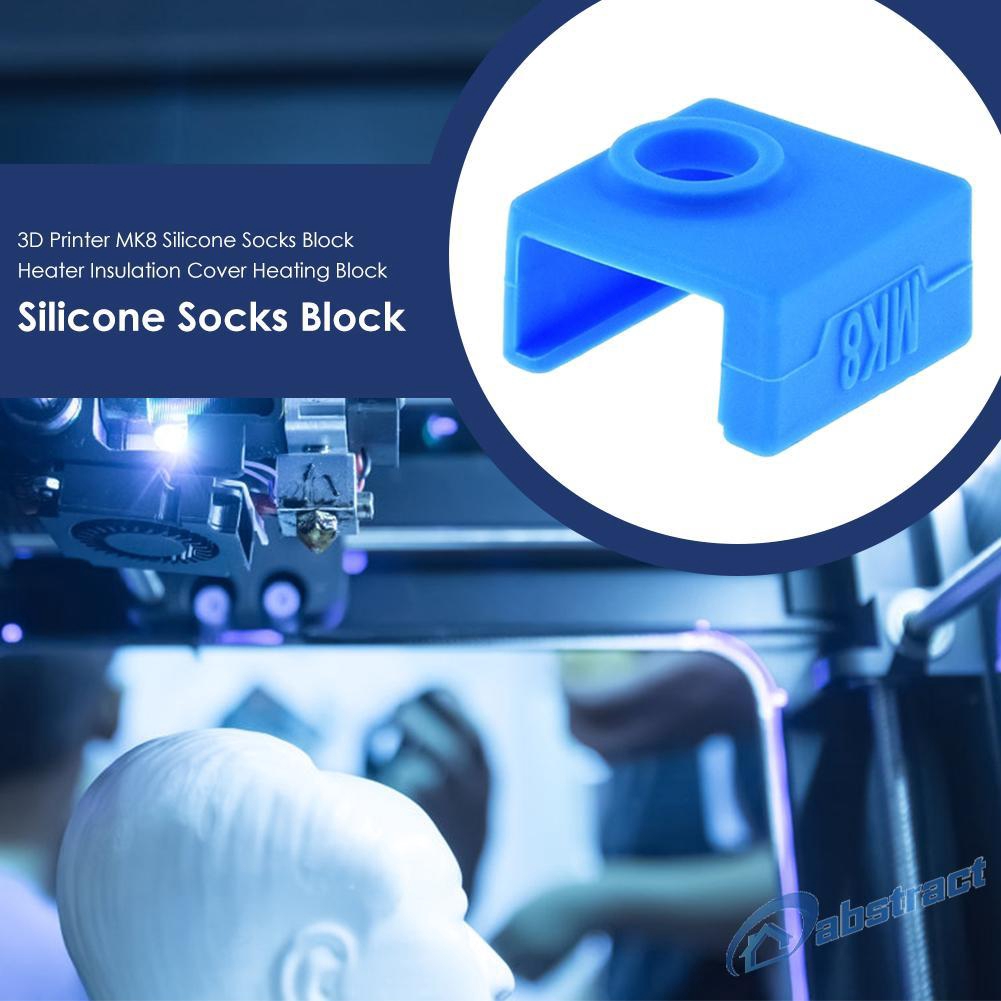 AB 3D Printer MK8 Silicone Socks Block Heater Insulation Cover Heating Block