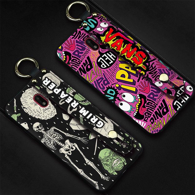 Fashion Design Anti-dust Phone Case For Nokia C1 Plus Lanyard TPU Soft Back Cover Shockproof Durable Cute