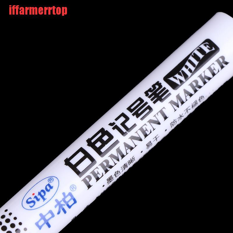 {iffarmerrtop}5pcs SM389 White Marker Pen Permanent For Metal Metallic Pen Craftwork Supplies MZQ