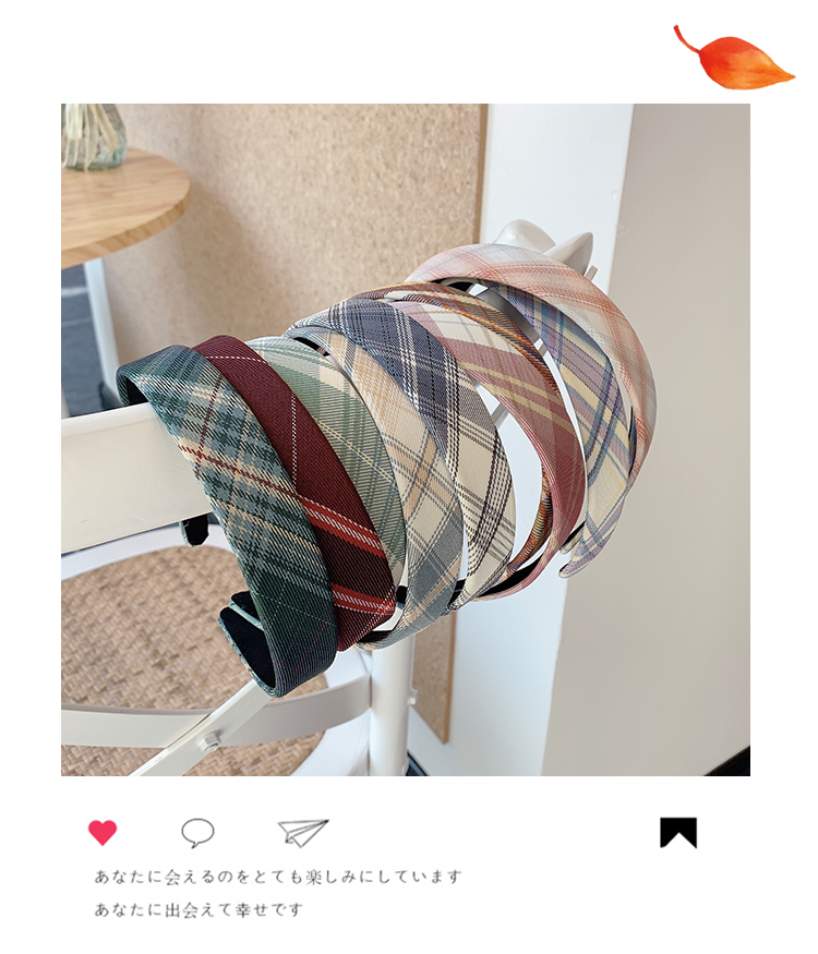 Băng Đô Cài Tóc Họa Tiết Kẻ Sọc Đơn Giản