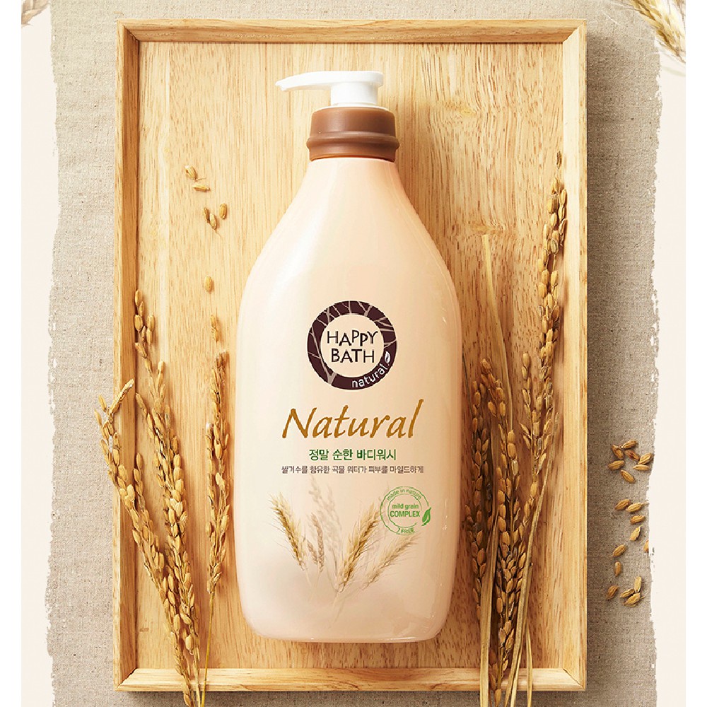 Sữa Tắm Chiết Xuất Gạo Happy Bath Natural Real Mild Body Wash 900g