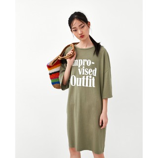 Váy thun slogan Zara