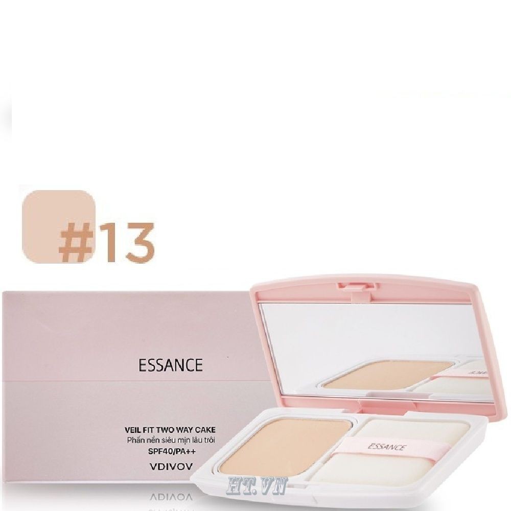 Phấn Nền Số 13 Tông Da Sáng Essance Siêu Mịn Lâu Trôi Veil Fit Two Way Cake Spf40 pa++