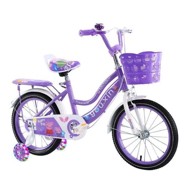 XE ĐẠP TRẺ EM HEO PEPPA 2 KHUNG CHO BÉ SIZE 12 INCH, 14 INCH, 16 INCH