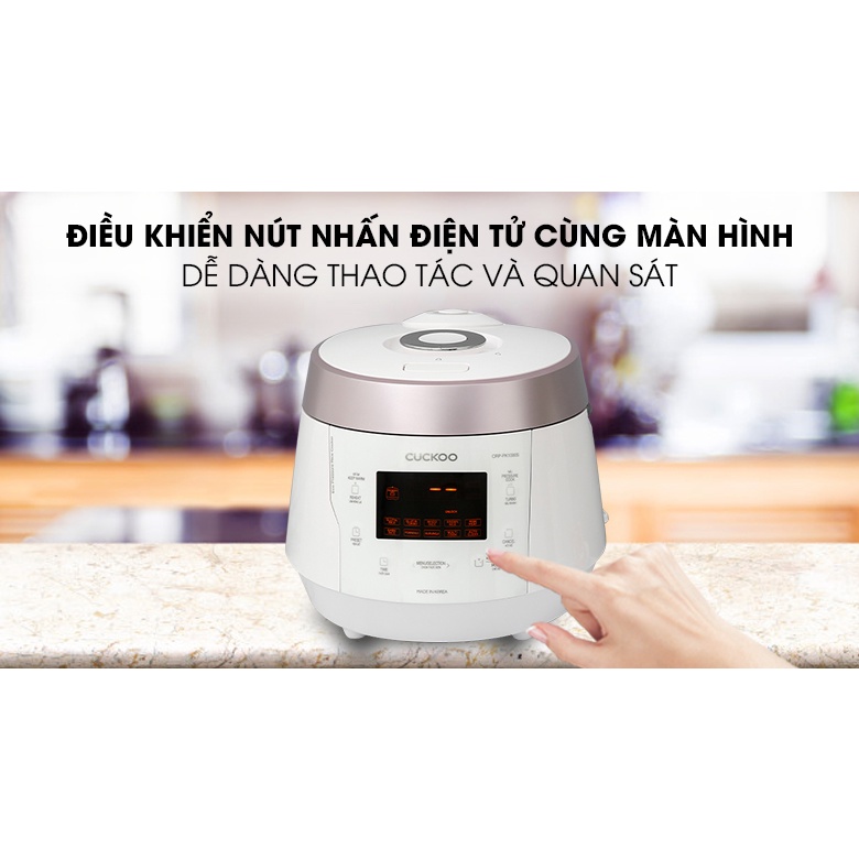 Nồi Cơm Áp Suất Điện Tử Cuckoo CRP-PK1000S 1.8L 1.8 Lít - Xuất Xứ Hàn Quốc - Hàng Chính Hãng (Bảo Hành Toàn Quốc 2 Năm)