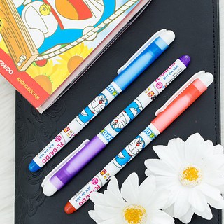 Bút lông kim - bút mực nước thiên long - doraemon fl-04/do xanh đỏ tím