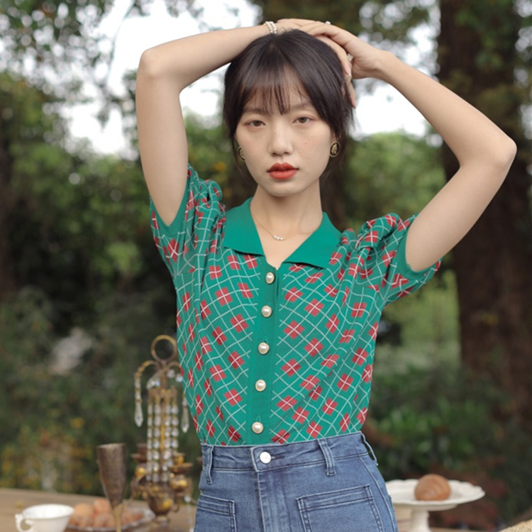 Áo Cardigan Dệt Kim Tay Ngắn Kẻ Sọc Kiểu Retro Hàn Quốc Xinh Xắn Cho Nữ | BigBuy360 - bigbuy360.vn