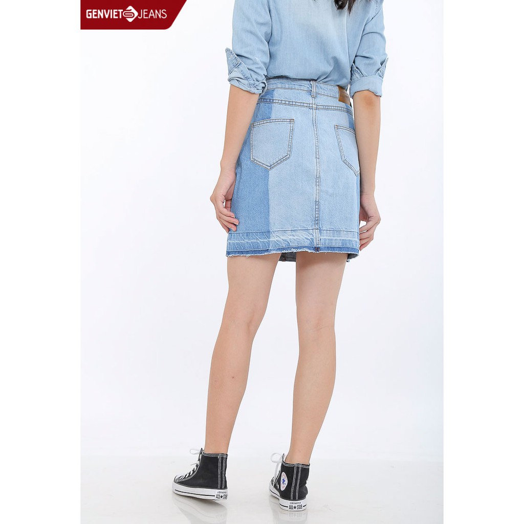 Chân Váy Jeans Nữ Dáng A Xj328J510 GenXJ328J510