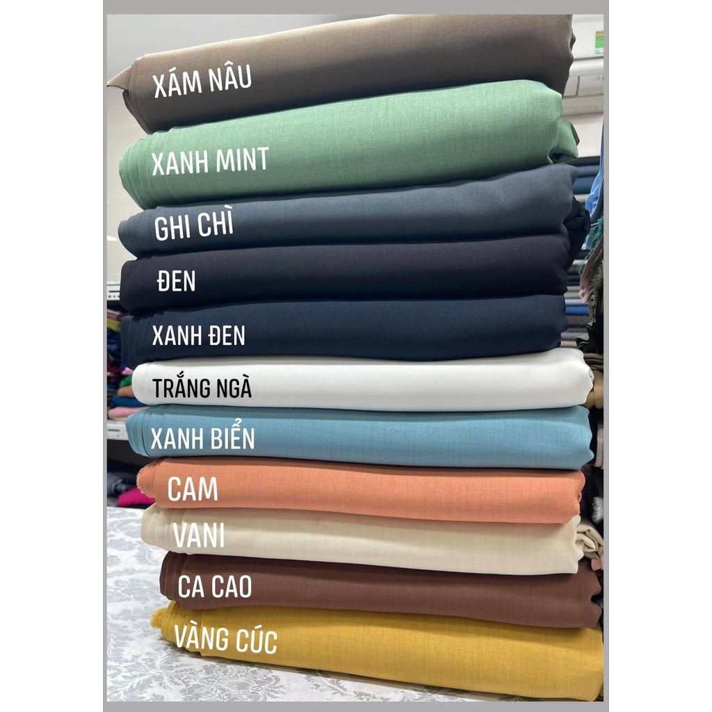 Vải tếch phẩy new bảng màu 1