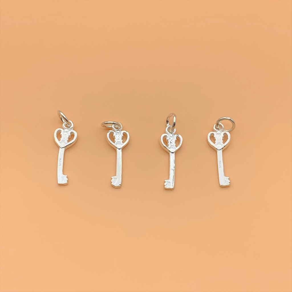 Charm bạc móc treo khóa trái tim - Charm bạc 925 - Mã CB270