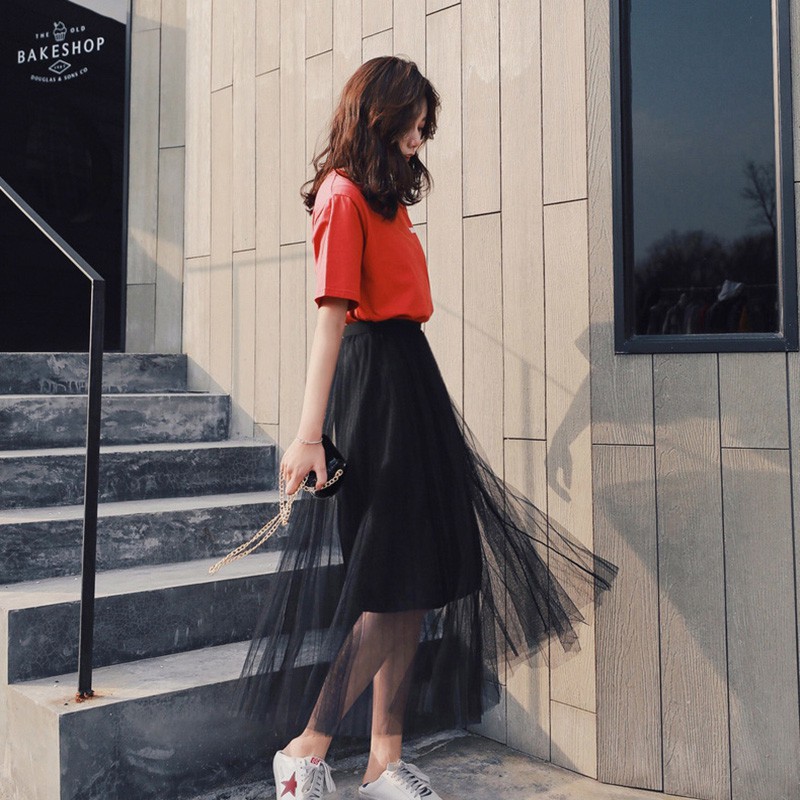 Chân Váy Lưới Tutu chữ A công sở skirt 1769 diệu shop | BigBuy360 - bigbuy360.vn