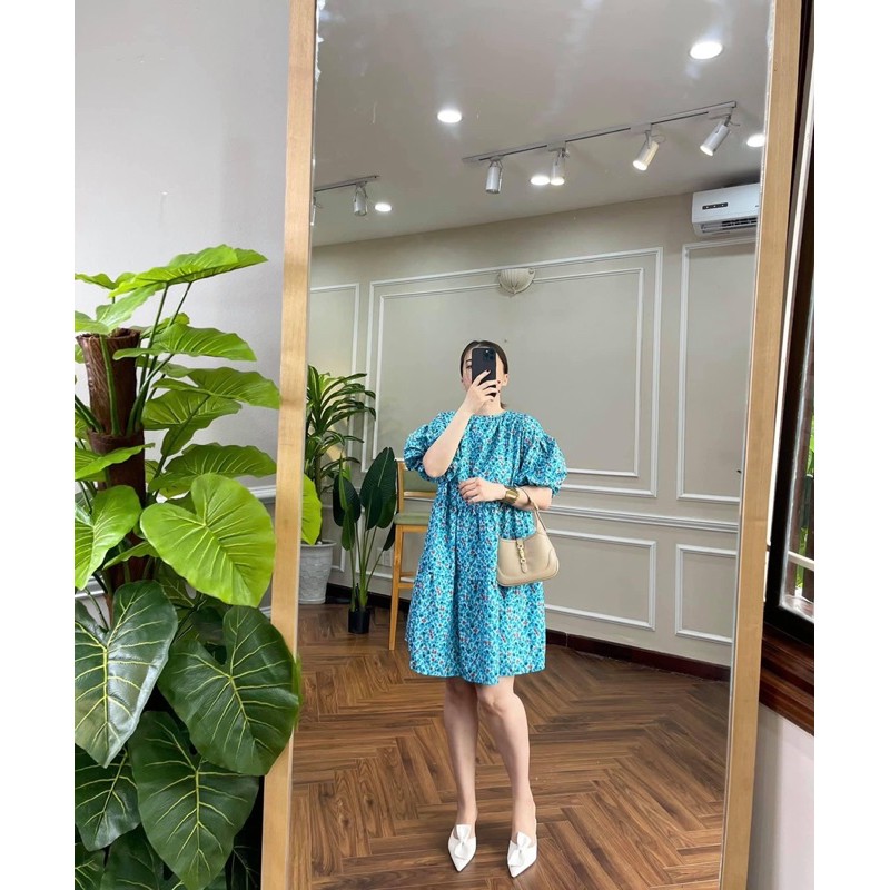 VÁY SUÔNG HOA NHÍ TAY PHỒNG SIÊU XINH KOREA STYLE