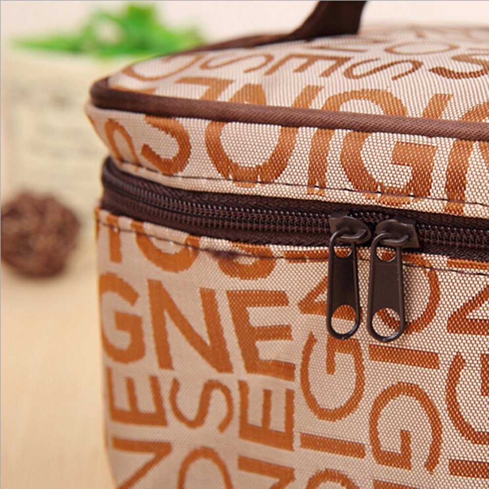 [Hàng mới về] Túi đựng đồ trang điểm thiết kế họa tiết ký tự thời trang tiện lợi