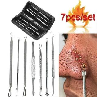 Set 7 Dụng Cụ Nặn Mụn Bằng Thép Không Gỉ Chất Lượng Cao
