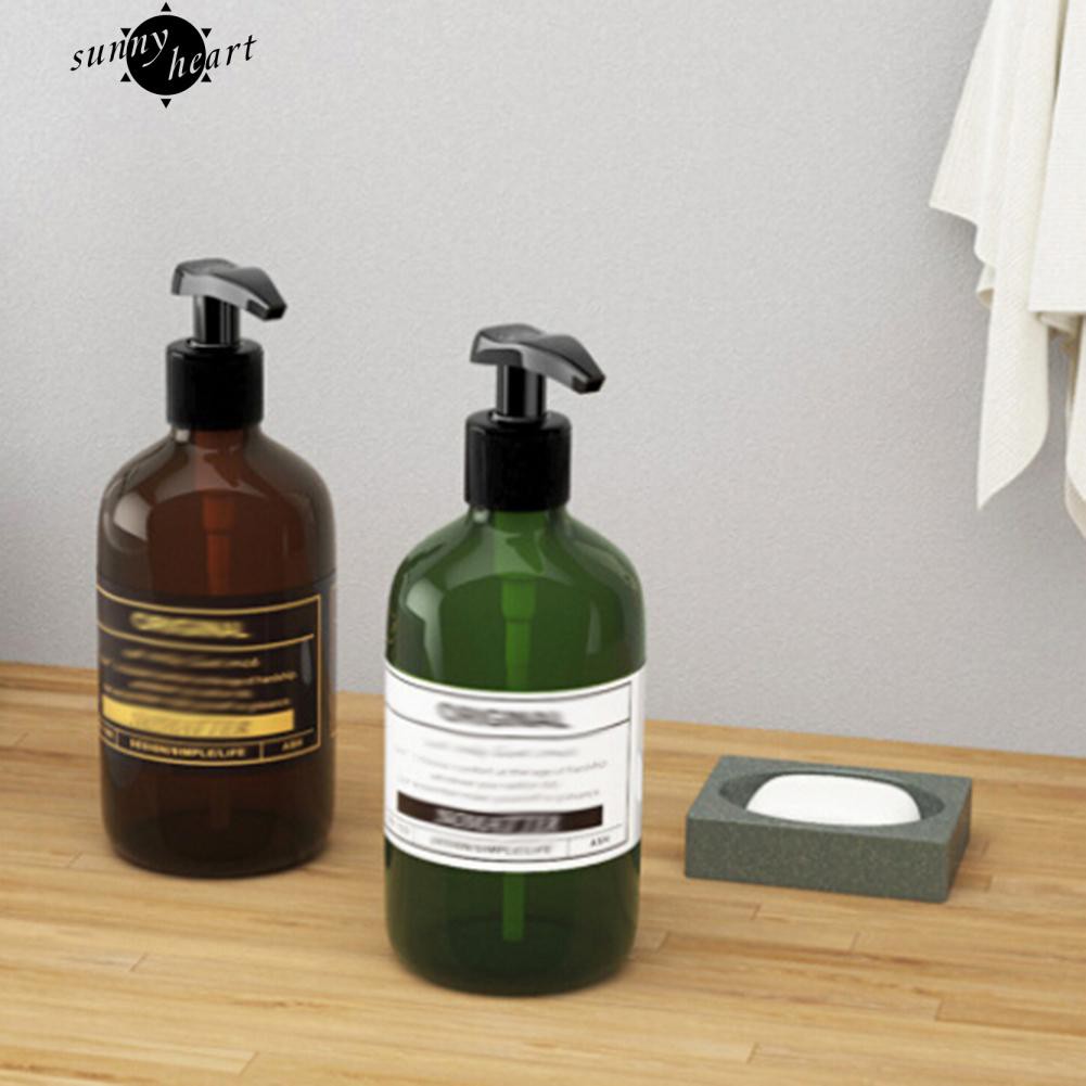 Bình nhựa có đồ pump 500ml dùng đựng dầu gội khi đi du lịch