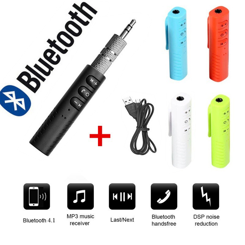 Bộ Chuyển Đổi Âm Thanh Không Dây Bluetooth 4.1 3.5Mm Cho Xe Hơi