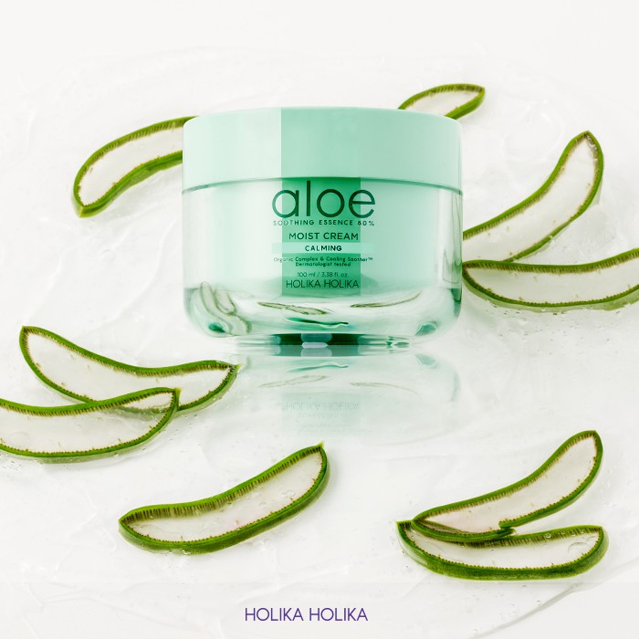 Kem dưỡng da chiết xuất lô hội Hàn Quốc Holika Holika soothing Essence 80% Moist Cream 100ml - 7130