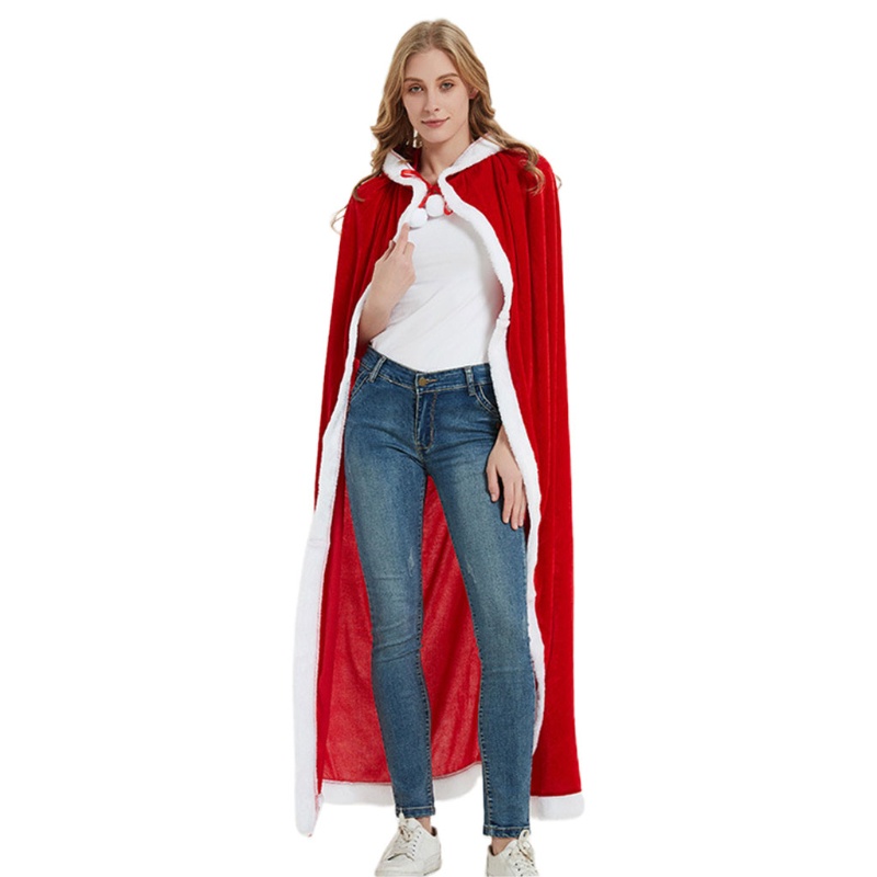 Áo choàng nhung đỏ hóa trang ông già Noel cho người lớn và trẻ em
 | BigBuy360 - bigbuy360.vn