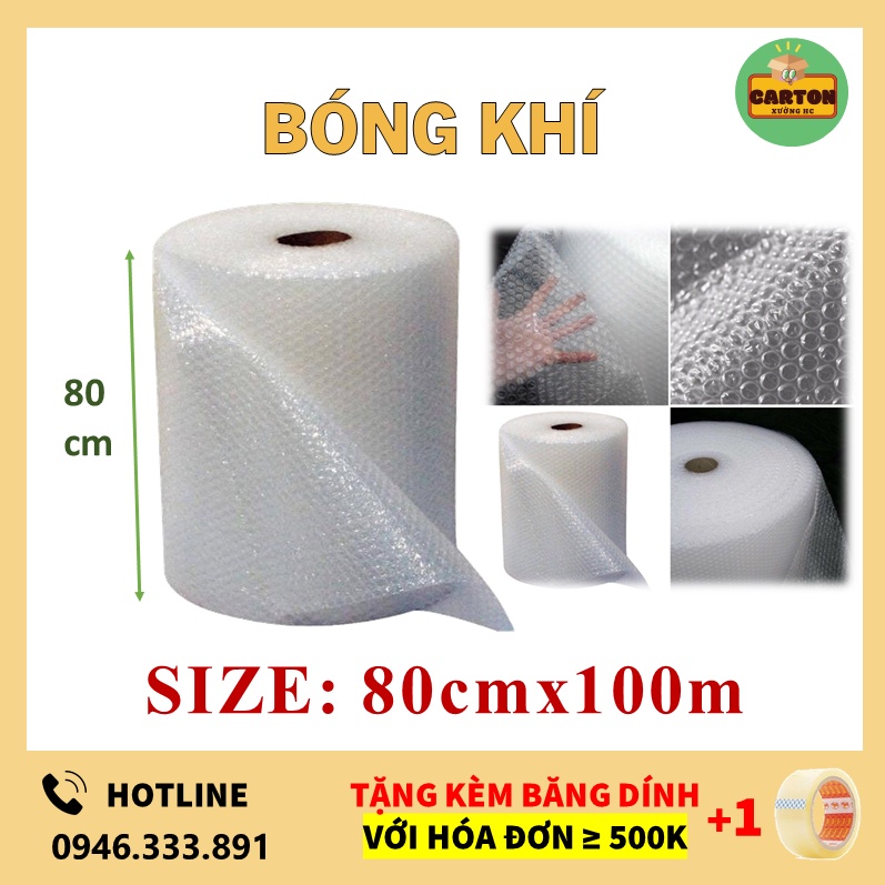 [SỈ/LẺ] Cuộn Xốp Khí (80cmx100m) Giá Rẻ - Màng Xốp Hơi - Xốp Khí - Bóng Khí -  Gói Hàng - Đóng Bọc Hàng