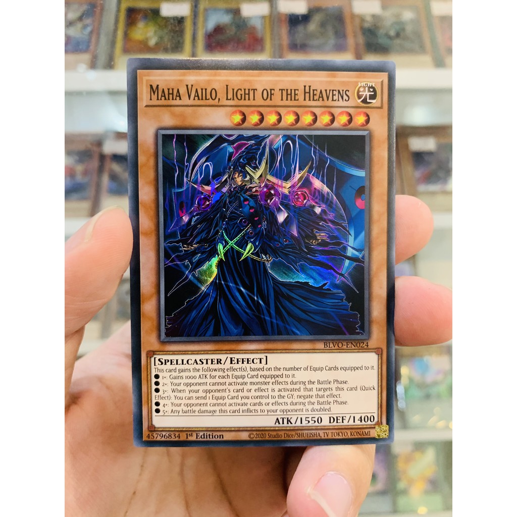 Thẻ Bài YugiOh! Mã BLVO-EN024 - Maha Vailo, Light of the Heavens - Super Rare - 1st Edition