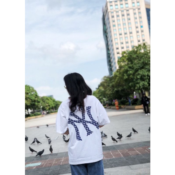 Áo Thun CAo CẤp Unisex Ny LA in nghiêng