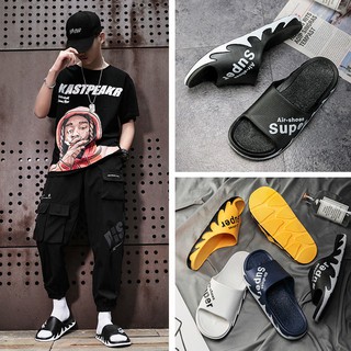 Men's slippers soft sole slippers herringbone slippers men's beach shoes versatile net red ins sandals outdoor shoes