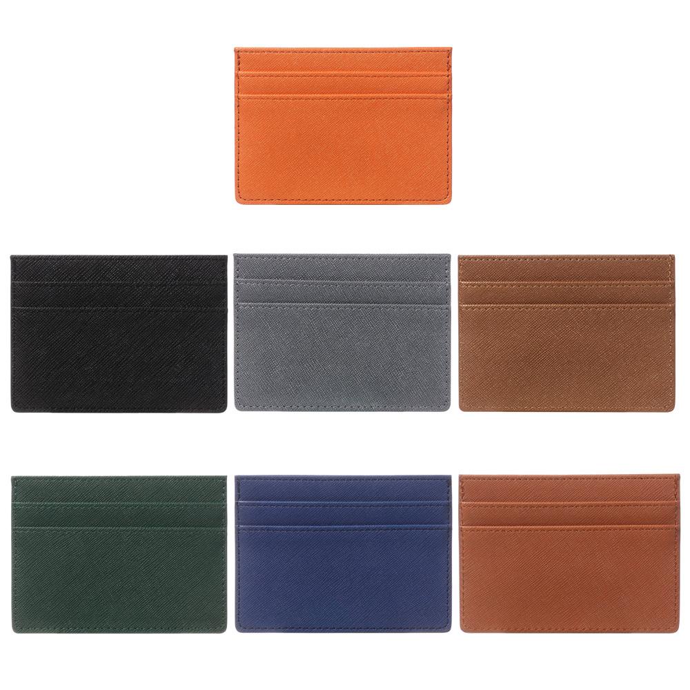 ELEGANT Ví Da PU Hai Mặt Giữ Thẻ Tín Dụng / Danh Thiếp Dành Cho Nam