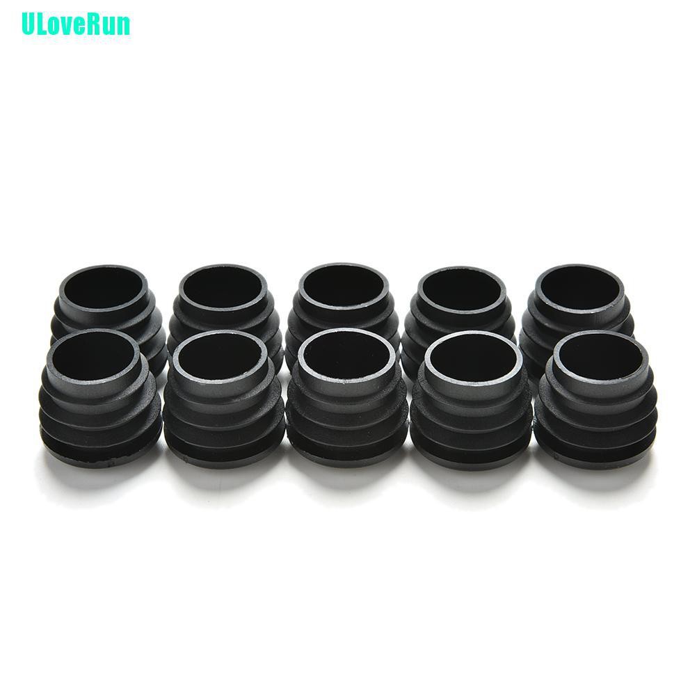 Set 10 Đầu Chèn Bằng Nhựa Màu Đen Chuyên Dụng Cho Ống Tròn