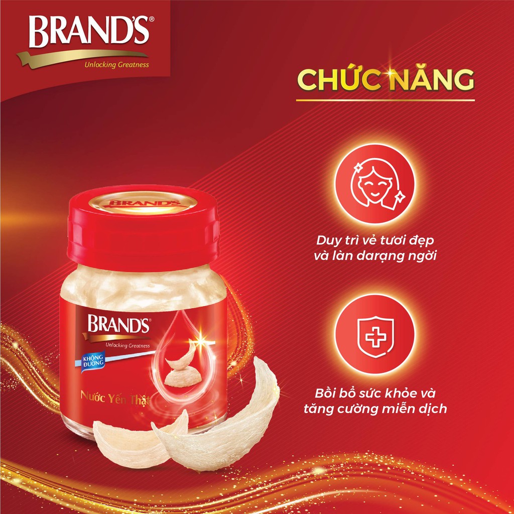 Hộp 6 Chai Nước Yến Thật BRAND'S Không Đường (42ml/Chai)