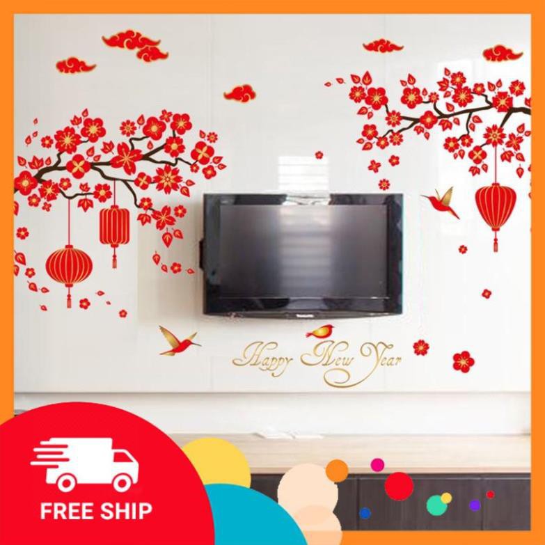 Decal dán tường ⚡️𝗙𝗥𝗘𝗘𝗦𝗛𝗜𝗣⚡️ Tranh dán tường chim én- chất PVC Vinyl chống nước- giúp căn hộ sinh động hơn