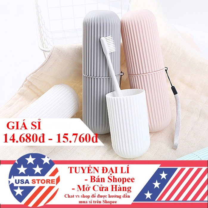 (Video Review) Hũ Hộp Đựng Bàn Chải Và Kem Đánh Răng Kiểu TRÒN CÓ VÂN S8 (Kiêm 2 Cốc) - Khi Đi Du Lịch, Công Tác