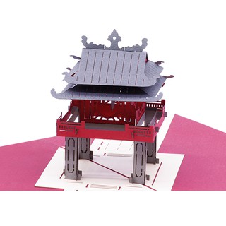 Thiệp nổi 3D Pop-up Văn Miếu Quốc Tử Giám Hà Nội - Paper Art Gift - PNP116