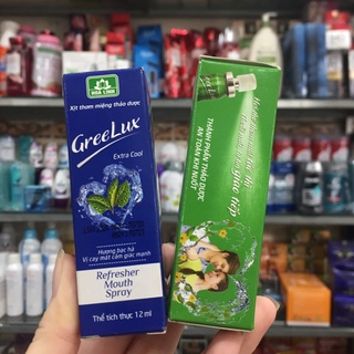Xịt thơm miệng Greelux Thảo Dược chai 12ml hương bạc hà khử mùi hôi miệng Gree Lux