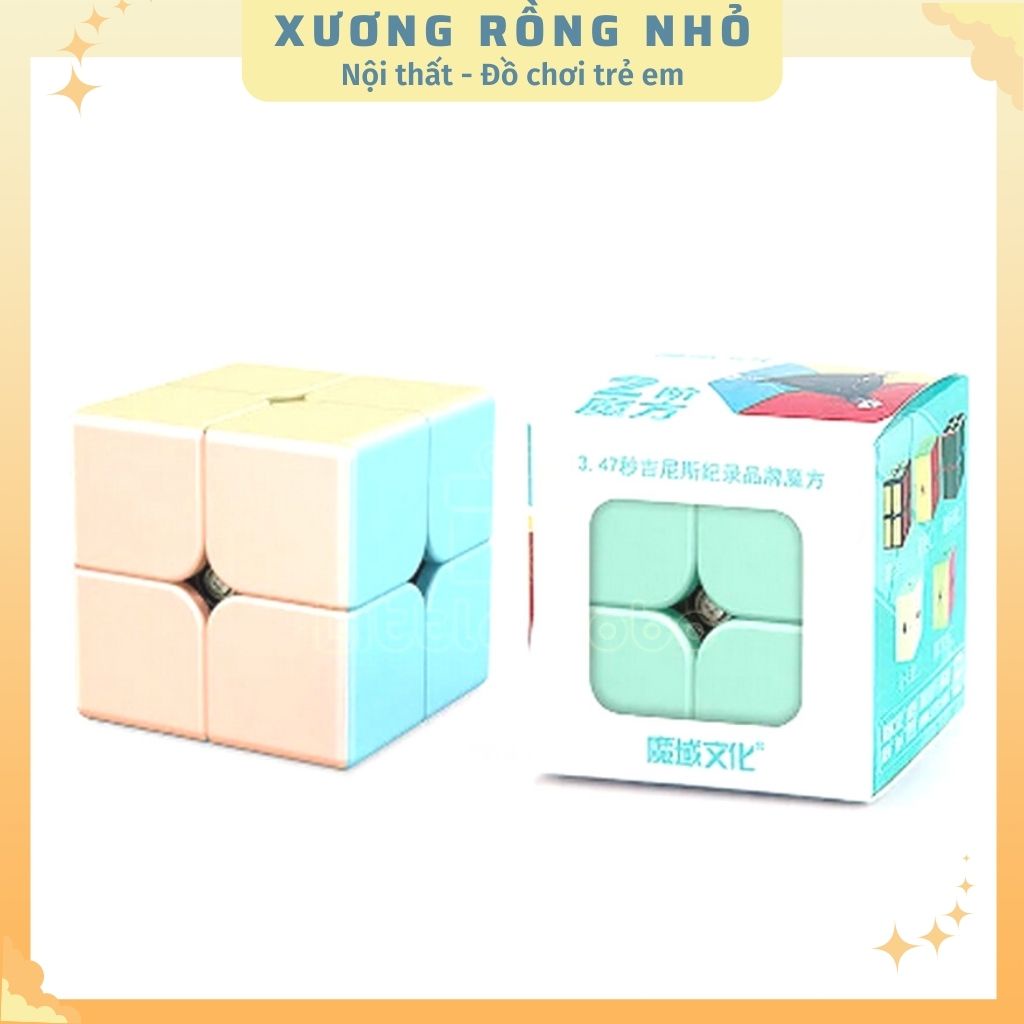 Rubik MoYu Macaron 2x2 Pyraminx - Rubic trí tuệ 2x2 màu pastel - Xương Rồng Nhỏ