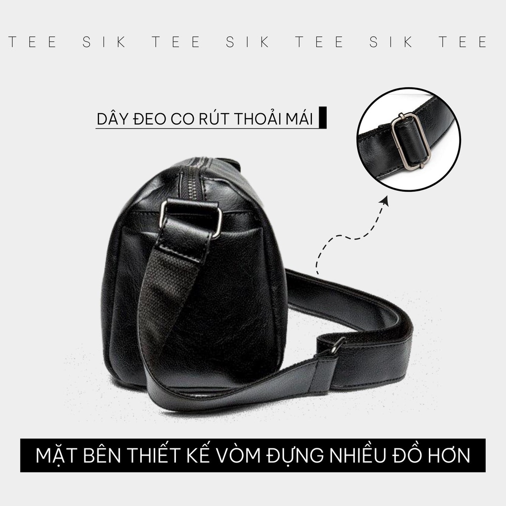 Túi nam đeo chéo TEE SIK túi xách nam da PU cao cấp ngăn rộng rãi đựng điện thoại thời trang hàn quốc TS32