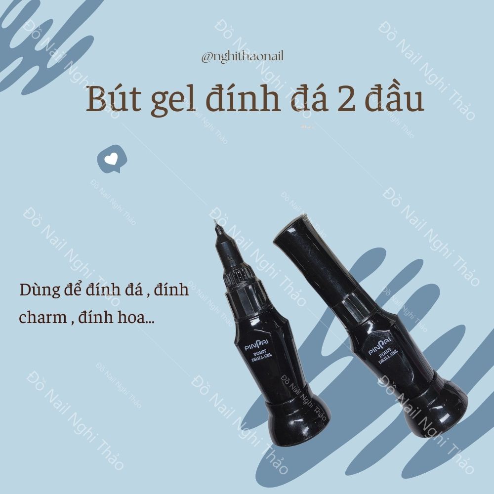 Bút gel đính đá nail 2 đầu