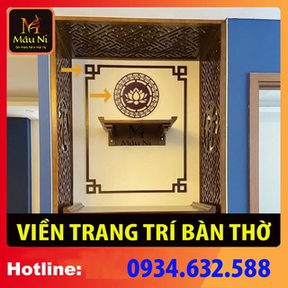 [ TẤM CHỈ VIỀN Alu TRANG TRÍ VÁCH THỜ ] Ốp trang trí bàn thờ MÂU NI dùng dán sau bàn thờ gia tiên, tủ thờ, bàn thờ chun