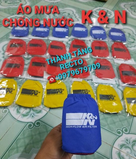 ÁO MƯA CHỐNG NƯỚC K&amp;N HÀNG 1.1 VÃI CỰC BỀN