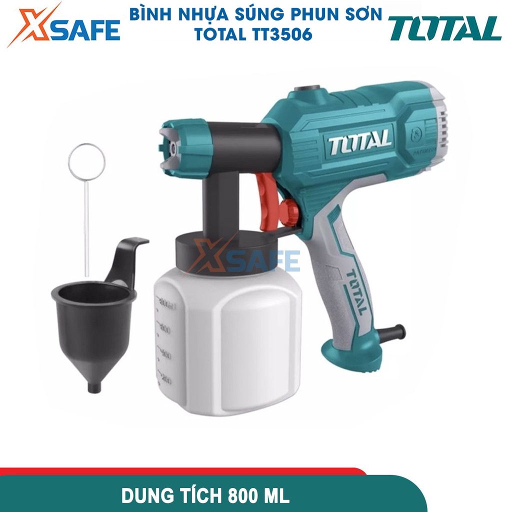 Bình nhựa súng phun sơn 800ml, bình đựng sơn máy phun sơn điện, bình thích hợp gắn máy phun sơn điện TOTAL-INGCO