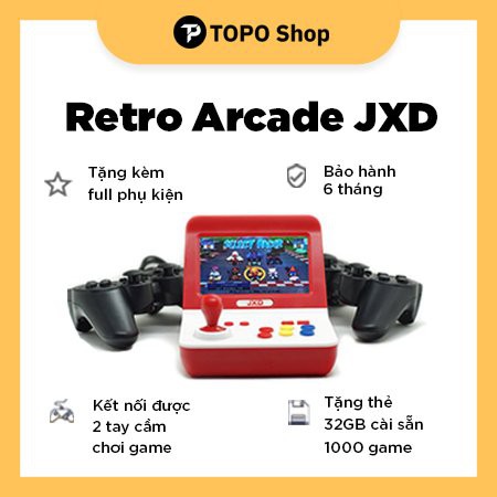 Máy chơi game Retro Arcade JXD - Chơi 2 người - Cài sẵn hơn 1000 game Retro PS1/GBA/SNES/NES/MAME/NEOGEO/GAME XÈNG