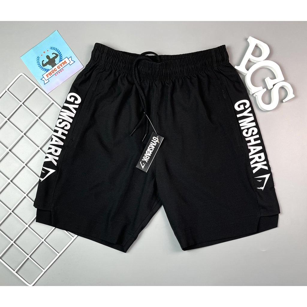 Quần Short Quần Đùi Gym Thể Thao Nam Gym Shark Vải Dù Pha Thoáng Nhẹ