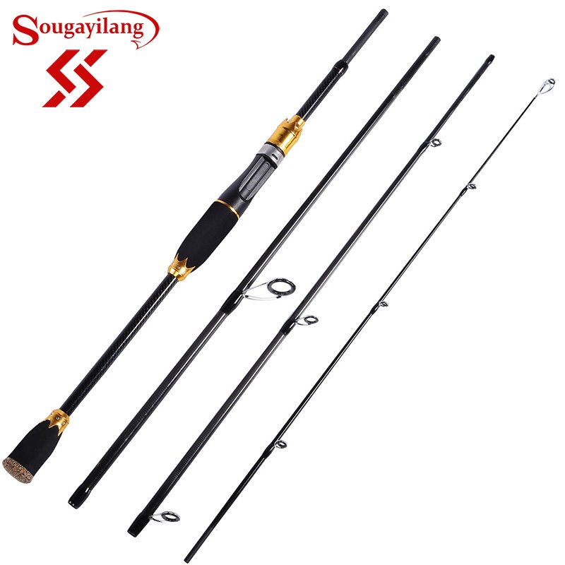 Cần câu cá Sougayilang dạng xoay sợi carbon siêu nhẹ 1m8/ 2m1 dành cho du lịch cá nước ngọt