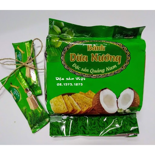 Bánh Dừa Nướng Quảng Nam Siêu Ngon - Gói 180gr - 12 Gói Nhỏ [SALE SỐC]