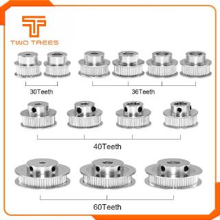 1 Bánh Răng Nhôm GT2 30 36 40 60 5mm 8mm Rộng 6mm Cho Máy In 3D Reprap
