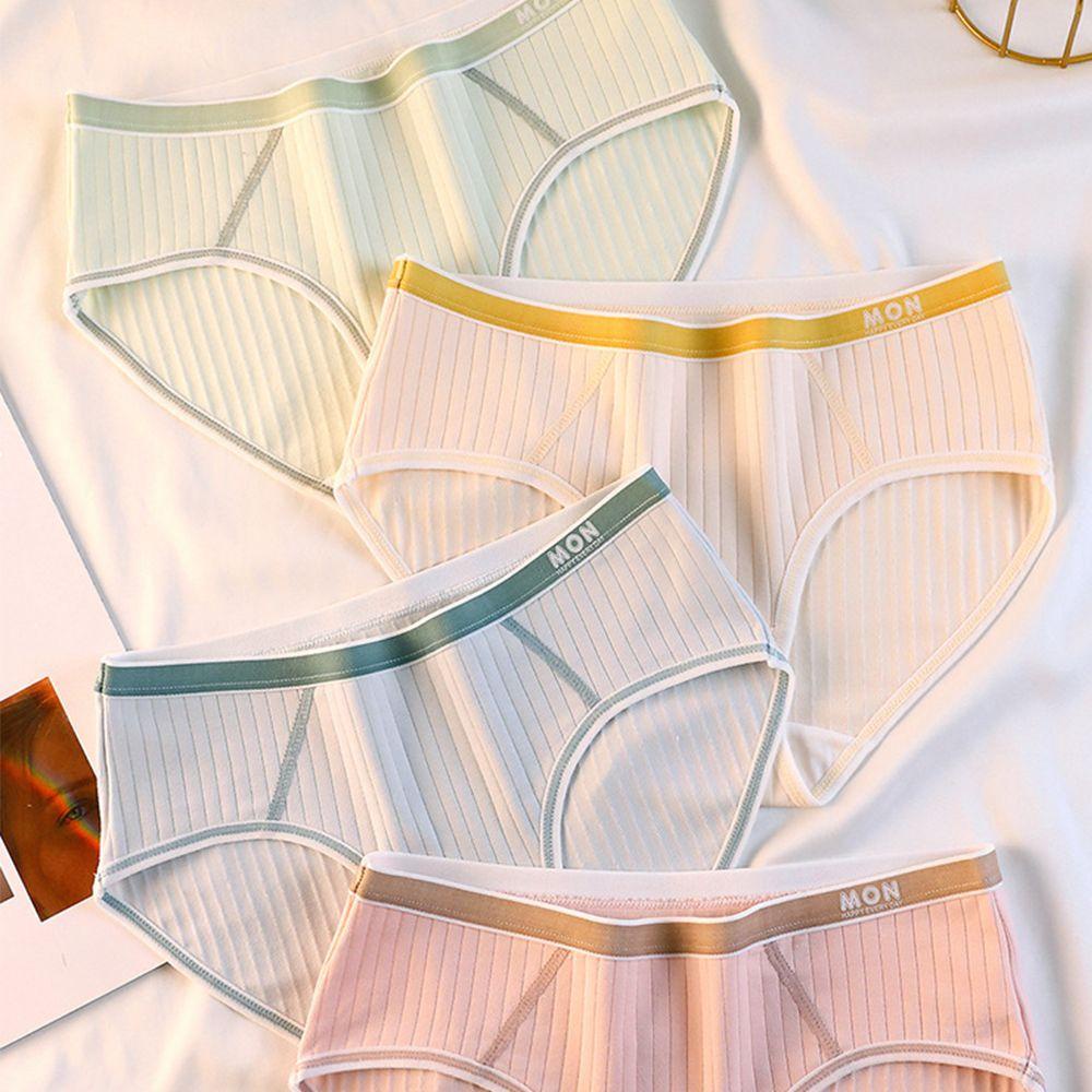Quần Lót Không Đường May Lưng Vừa In Chữ Đơn Giản Thoải Mái Cho Nữ