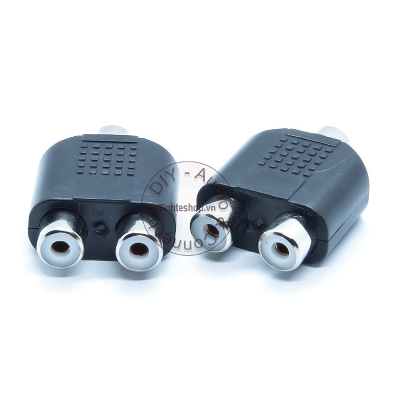 Đầu chuyển 3.5 ra RCA 1 chiếc - 3.5mm female to 2 RCA female adapter