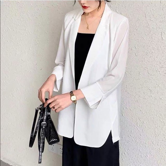[HÀNG LOẠI 1] Áo blazer nữ mỏng một lớp khoác ngoài ba màu thời trang (Thời trang công sở VIP)(Cam kết hàng y hình) | BigBuy360 - bigbuy360.vn