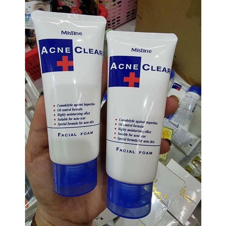 Sữa rửa mặt sạch mụȵ trứng cá sáng da Mistine Acne Clear Facial Foam Thái Lan